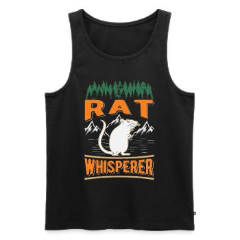Ratten Flüsterer Hausratte Rattenbesitzer - Männer Premium Bio Tank Top - Schwarz - Vorne - AI Model Male 178 light (178cm)