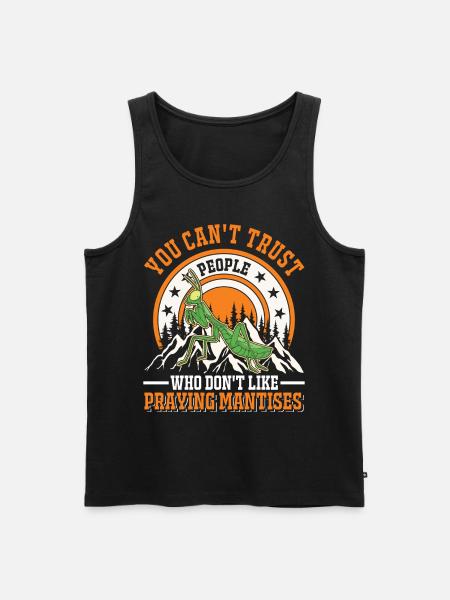 Gottesanbeterin Geschenk Mantis Fangschrecke - Männer Premium Bio Tank Top - Schwarz