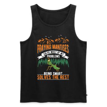 Praying Mantis Gift Mantis Mantis Mantis Fangschrecke - Men's Premium Organic Tank Top - black - Front - AI Model Male 178 light (178cm)