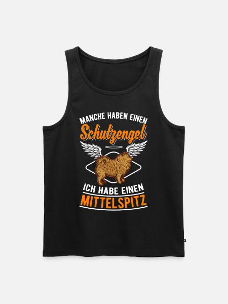 Mittelspitz Schutzengel - Männer Premium Bio Tank Top - Schwarz