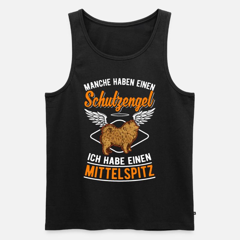 Mittelspitz Schutzengel - Männer Premium Bio Tank Top - Schwarz