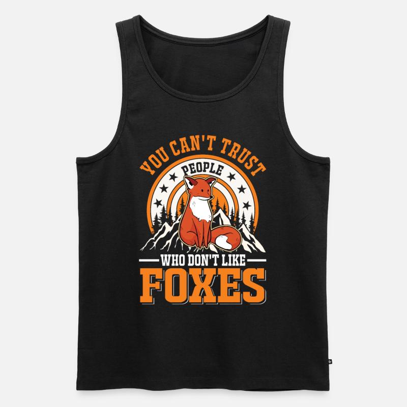 Fuchs Geschenk Rotfuchs - Männer Premium Bio Tank Top - Schwarz