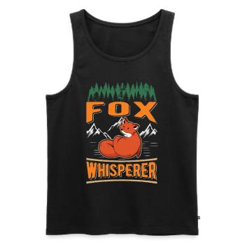 Fuchsflüsterer Fox Whisperer Fuchs - Men's Premium Organic Tank Top - black - Front - Michal (187cm)