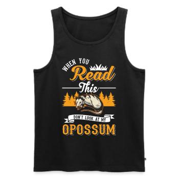 Opossum Geschenk Possum Beutelratte - Männer Premium Bio Tank Top - Schwarz - Vorne - AI Model Male 178 light (178cm)