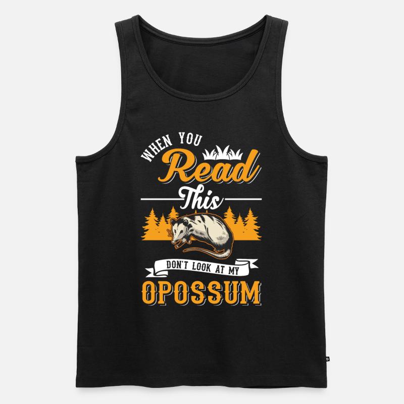 Opossum Geschenk Possum Beutelratte - Männer Premium Bio Tank Top - Schwarz