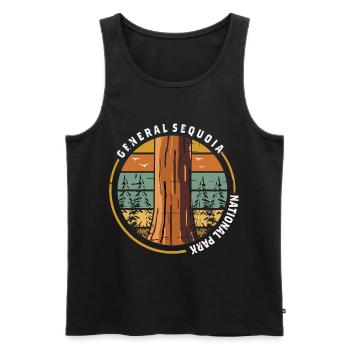 Sequoia National Park Souvenir Hiking Camping Neva - Men's Premium Organic Tank Top - black - Front - AI Model Male 178 light (178cm)