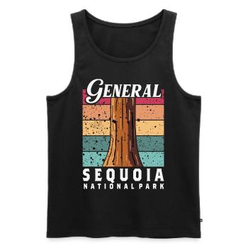 Nevada Sequoia Redwood National Park Hiking Campin - Men's Premium Organic Tank Top - black - Front - AI Model Male 178 light (178cm)