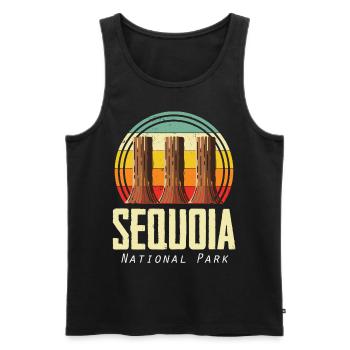 Sequoia National Park Sequoias Hiking Nature Cam - Men's Premium Organic Tank Top - black - Front - AI Model Male 178 light (178cm)