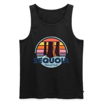 Sequoias National Park Souvenir Sequoia Nevada - Men's Premium Organic Tank Top - black - Front - AI Model Male 178 light (178cm)
