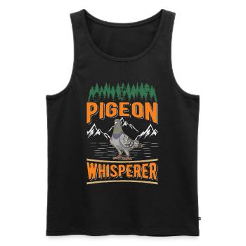 Pigeon Whisperer Pigeon Whisperer Pigeon Fancier - Men's Premium Organic Tank Top - black - Front - Michal (187cm)