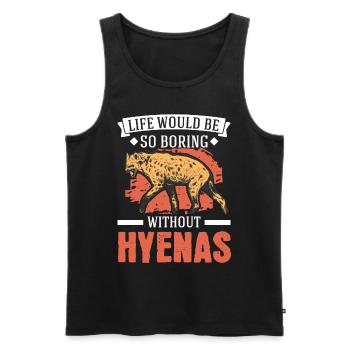 La vie serait si ennuyeuse sans Hyenas Hyena - Débardeur bio Premium Homme - noir - Devant - Michal (187cm)