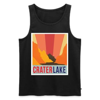 Crater Lake National Park Oregon Hiking Nature Vulk - Men's Premium Organic Tank Top - black - Front - AI Model Male 178 light (178cm)