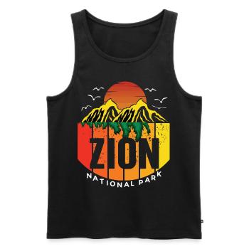 Zion Nationalpark Utah Canyon Souvenir Wandern Cam - Männer Premium Bio Tank Top - Schwarz - Vorne - AI Model Male 178 light (178cm)