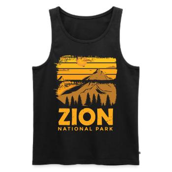 Nationalpark Utah Zion Canyon Natur Wandern Campin - Männer Premium Bio Tank Top - Schwarz - Vorne - AI Model Male 178 light (178cm)