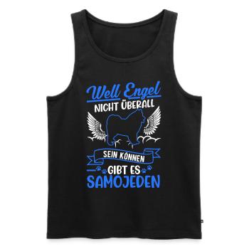 Samojede Engel Schlittenhund Samojeden - Männer Premium Bio Tank Top - Schwarz - Vorne - Michal (187cm)