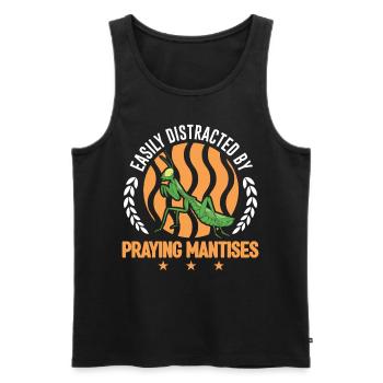 Gottesanbeterin Mantis Fangschrecke - Männer Premium Bio Tank Top - Schwarz - Vorne - AI Model Male 178 light (178cm)