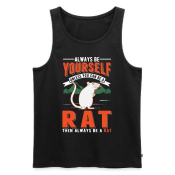 Rat Gift Domestic Rat Rat Owner - Men's Premium Organic Tank Top - black - Front - Michal (187cm)