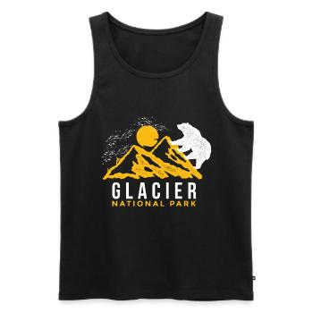 Glacier National Park Montana Wilderness Souvenir Bear - Débardeur bio Premium Homme - noir - Devant - Michal (187cm)