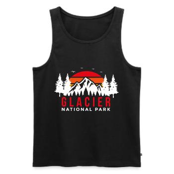 Nationalpark Glacier Montana Grizzlybär Wilderness - Männer Premium Bio Tank Top - Schwarz - Vorne - AI Model Male 178 light (178cm)