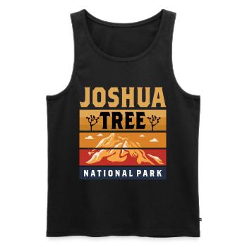 Joshua Tree National Park Camping California Walle - Men's Premium Organic Tank Top - black - Front - Michal (187cm)