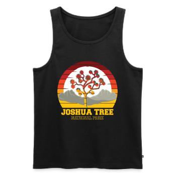 Joshua Tree National Park Souvenir Camping California - Men's Premium Organic Tank Top - black - Front - Michal (187cm)