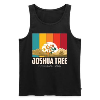 Joshua Tree California Desert National Park Camping - Men's Premium Organic Tank Top - black - Front - Michal (187cm)