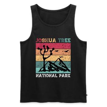 Joshua Tree Souvenir California National Park Camp - Men's Premium Organic Tank Top - black - Front - Michal (187cm)