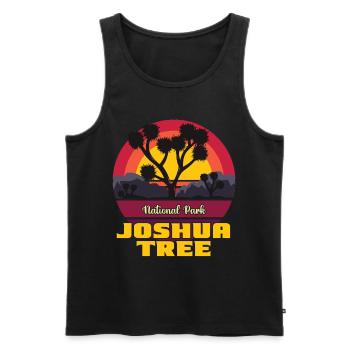 Joshua Tree National Park Hiking California Desert - Men's Premium Organic Tank Top - black - Front - Michal (187cm)
