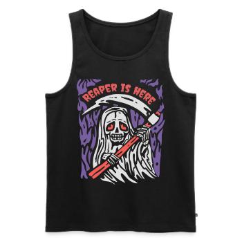 Halloween Reaper Sense Horror Grim Reaper - Men's Premium Organic Tank Top - black - Front - AI Model Male 178 light (178cm)