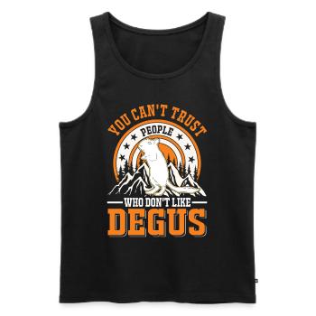You can't trust people who don't like Degus - Männer Premium Bio Tank Top - Schwarz - Vorne - Michal (187cm)