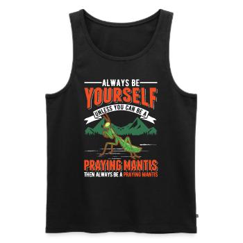 Gottesanbeterin Mantis Fangschrecke - Männer Premium Bio Tank Top - Schwarz - Vorne - AI Model Male 178 light (178cm)