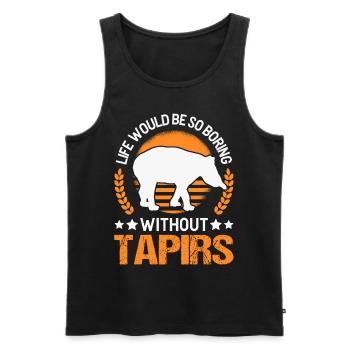 La vie serait si ennuyeuse sans Tapirs - Débardeur bio Premium Homme - noir - Devant - Michal (187cm)