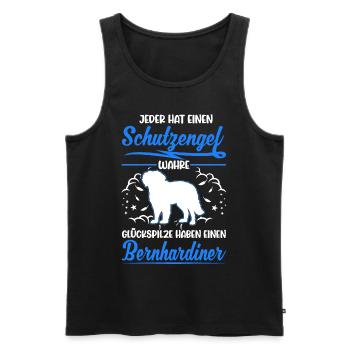 Bernhardiner Schutzengel St. Bernhardshund - Männer Premium Bio Tank Top - Schwarz - Vorne - Michal (187cm)