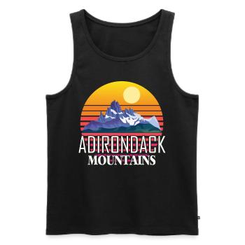 Parc national des montagnes Adirondack Camping Randonnée États-Unis - Débardeur bio Premium Homme - noir - Devant - Michal (187cm)