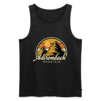 Adirondack Mountain Hiking Souvenir Nature Park - Men's Premium Organic Tank Top - black - Front - Michal (187cm)