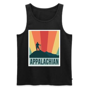 Appalachian Mountain Range Hiking Tours Amérique du Nord - Débardeur bio Premium Homme - noir - Devant - AI Model Male 178 light (178cm)