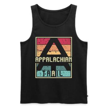 Sentier des Appalaches Sentiers de randonnée souvenirs - Débardeur bio Premium Homme - noir - Devant - AI Model Male 178 light (178cm)