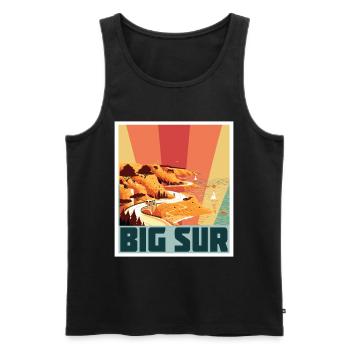 Big Sur Ufer Kalifornien Souvenir Ozean Natur Küst - Männer Premium Bio Tank Top - Schwarz - Vorne - AI Model Male 178 light (178cm)