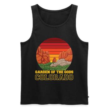 Garten der Götter Nationalpark Souvenir Colorado B - Männer Premium Bio Tank Top - Schwarz - Vorne - AI Model Male 178 light (178cm)