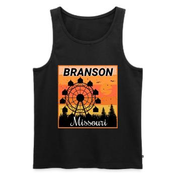 Branson Missouri Ferris Wheel Holiday Camping Hiking - Men's Premium Organic Tank Top - black - Front - Michal (187cm)