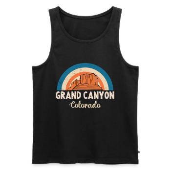 Colorado Souvenir Grand Canyon National Park Campin - Débardeur bio Premium Homme - noir - Devant - Michal (187cm)