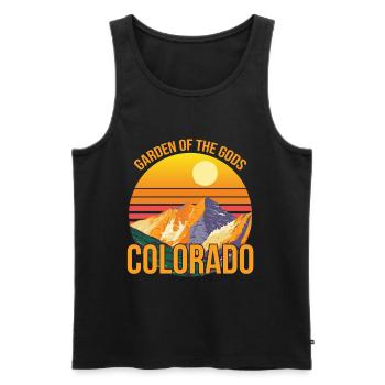 Colorado Garten der Götter Nationalpark Souvenir - Männer Premium Bio Tank Top - Schwarz - Vorne - AI Model Male 178 light (178cm)