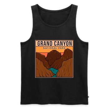 Parc national du Grand Canyon Souvenir Colorado Campin - Débardeur bio Premium Homme - noir - Devant - Michal (187cm)