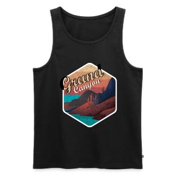 Grand Canyon Wanderung Nationalpark Camping Colora - Männer Premium Bio Tank Top - Schwarz - Vorne - Michal (187cm)