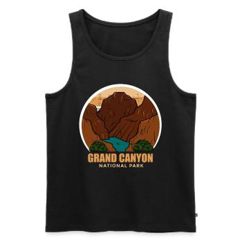 Nationalpark Grand Canyon Colorado Wandern Camping - Männer Premium Bio Tank Top - Schwarz - Vorne - Michal (187cm)