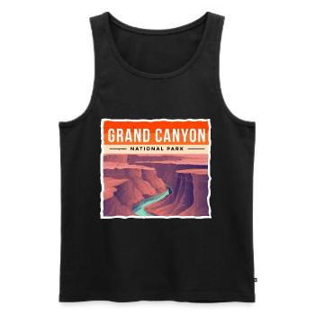 Nationalpark Souvenir Grand Canyon Colorado Wander - Männer Premium Bio Tank Top - Schwarz - Vorne - Michal (187cm)