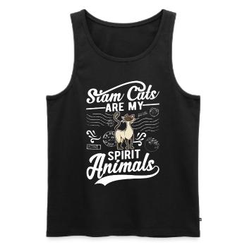 Siam Cats are my spirit animals Siamese cat - Men's Premium Organic Tank Top - black - Front - AI Model Male 178 light (178cm)