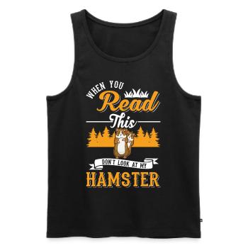 Hamster Cadeau Hamster Doré Hamster - Débardeur bio Premium Homme - noir - Devant - AI Model Male 178 light (178cm)