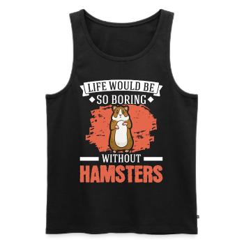 Hamster Owner Golden Hamster Hamster - Men's Premium Organic Tank Top - black - Front - AI Model Male 178 light (178cm)