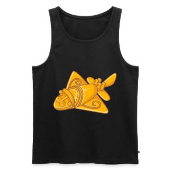 Ancient Astronaut Theorie Quimbaya Flugzeug - Männer Premium Bio Tank Top - Schwarz - Vorne - Michal (187cm)